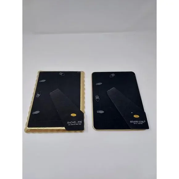 Pair of Gold Easel Picture Frames 4 x 6 Photo "Ruffles & Bows" Designer - Girly - Picture 6 of 6